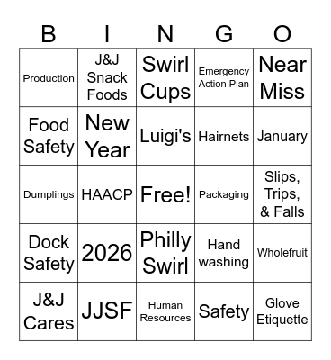 A New Year at Philly Swirl Bingo Card
