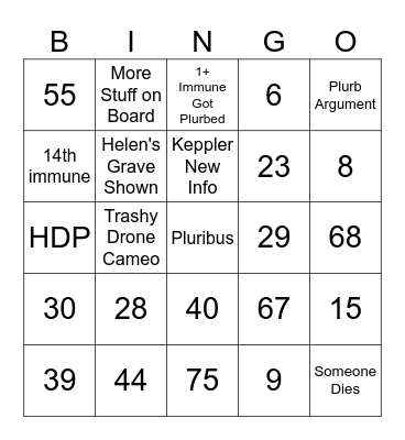 Number Bingo 1-75 Bingo Card
