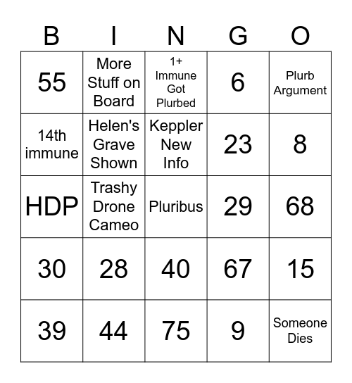 Number Bingo 1-75 Bingo Card