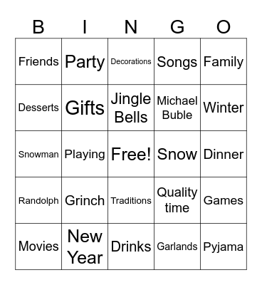 Sunwing Christmas Bingo! Bingo Card
