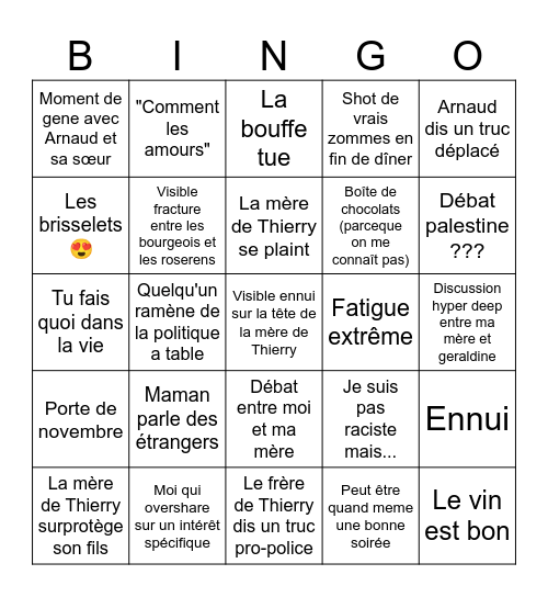 Bingo Noël 2025 Bingo Card