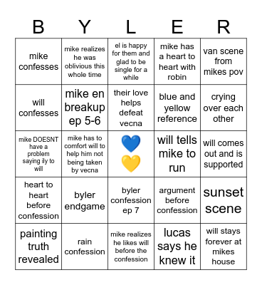 S5 Vol2 Byler Bingo Card