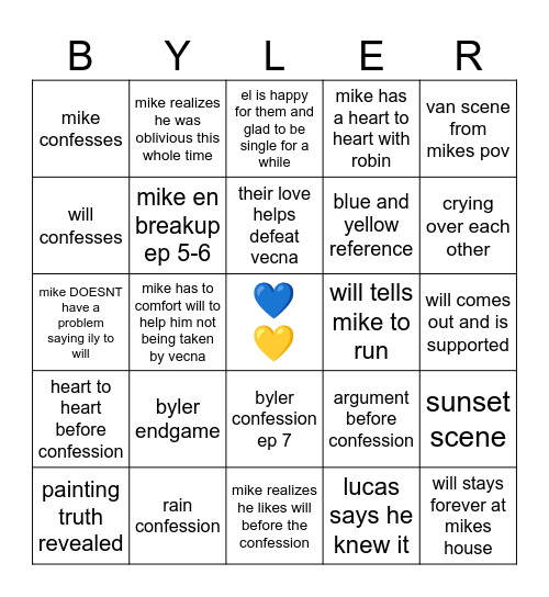 S5 Vol2 Byler Bingo Card