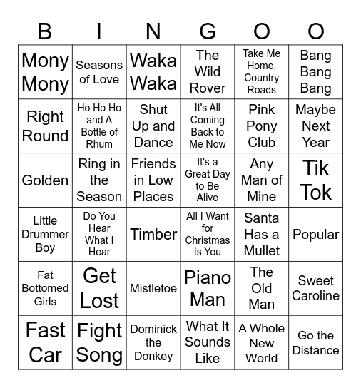 Christmas Bingo Card