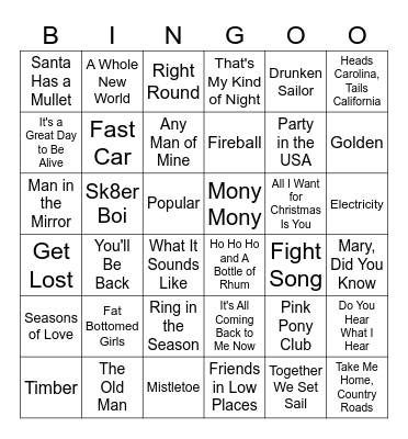 Christmas Bingo Card