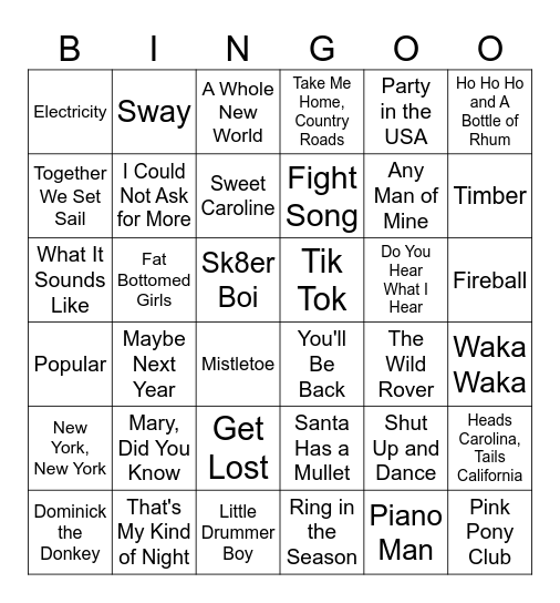 Christmas Bingo Card