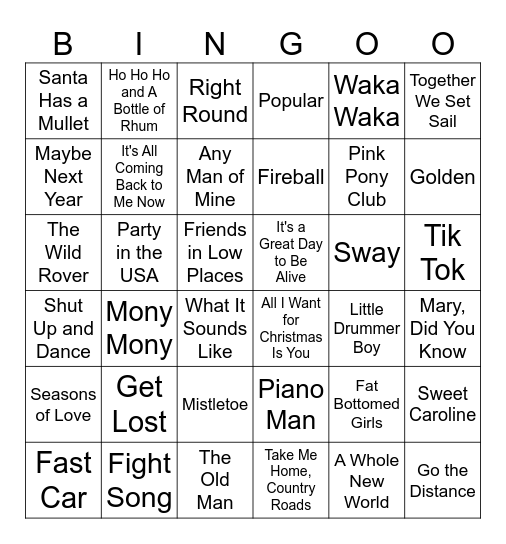 Christmas Bingo Card