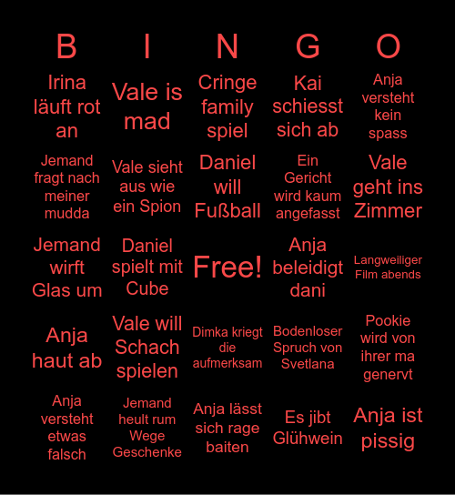 Trebbiner Weihnachten Bingo Card