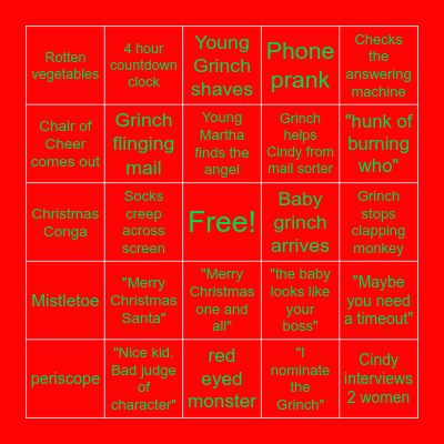 Movie Bingo Card