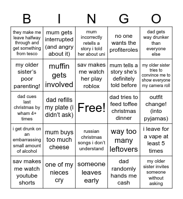 XMAS ! Bingo Card
