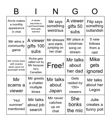 Bingo Card