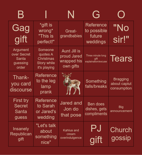 🎄 Walter Family Christmas 🎄 Bingo Card