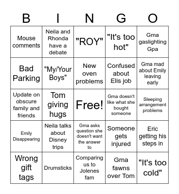 2025 Christmas Bingo Card