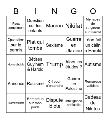 Bingo Noël 2025 Bingo Card
