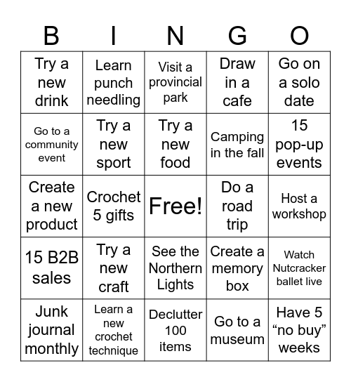 2026 Bingo Card Bingo Card