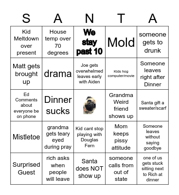 Christmas Bingo Card