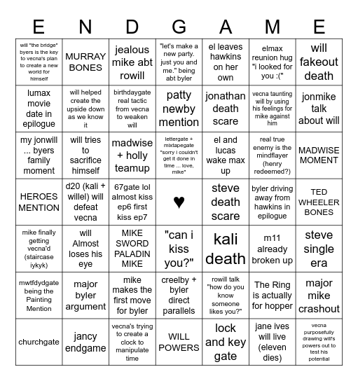 ST5 BINGO Card
