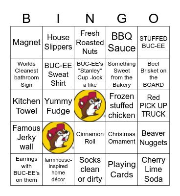 Bucee's Georgia  Bingo Card