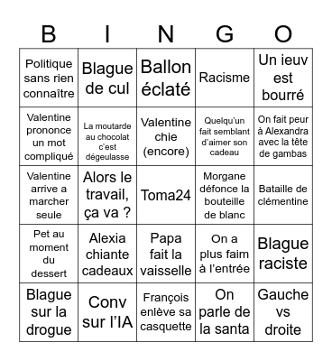 Noweeel Bingo Card