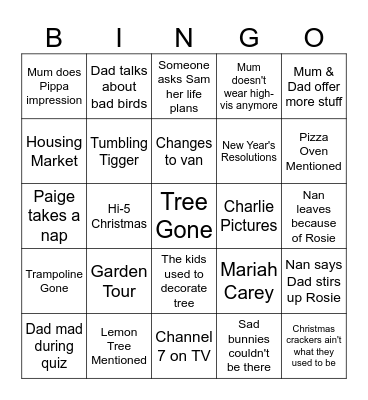 Christmas Bingo Card