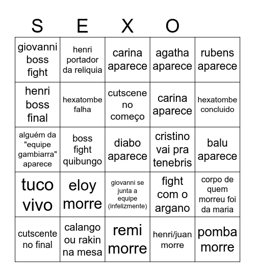 Hexatombe Ep Final Bingo Card
