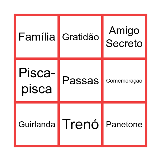 NATAL - FAMILIA ARAUJO Bingo Card