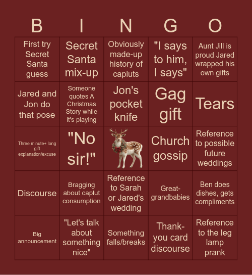 🎄 Walter Family Christmas🎄 Bingo Card