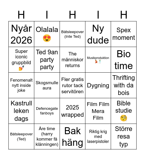 De lilla ponnysarna bingo Card