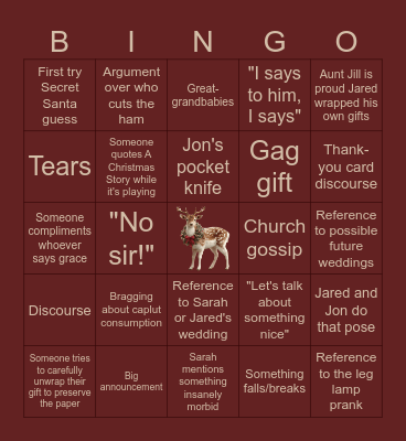 🎄 Walter Family Christmas 🎄 Bingo Card