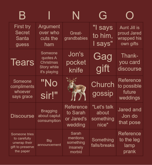🎄 Walter Family Christmas 🎄 Bingo Card