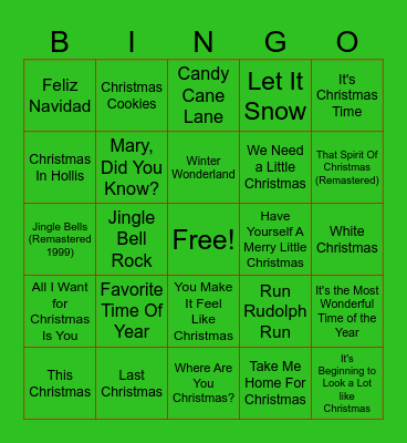 Christmas BINGO 2025 Bingo Card