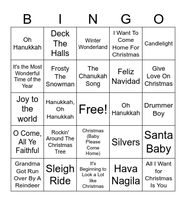 Christmas Bingo Card