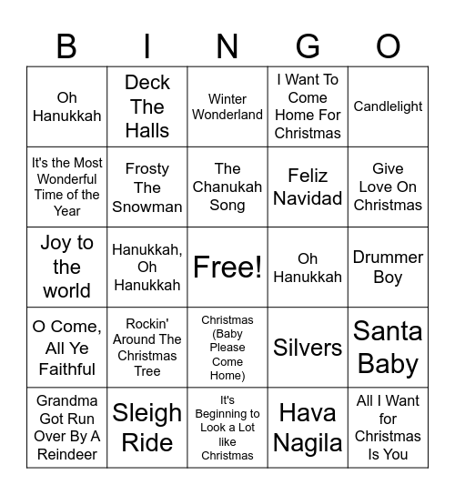Christmas Bingo Card