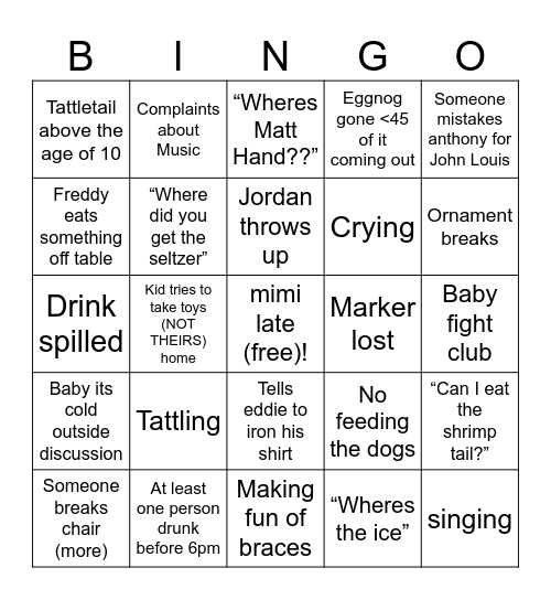 Christmas Bingo ‘25 Bingo Card