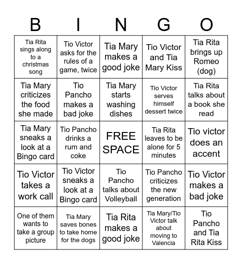 Penny Lane Christmas Bingo 2025 Bingo Card