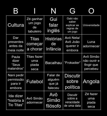 Bingo de Natal Bingo Card