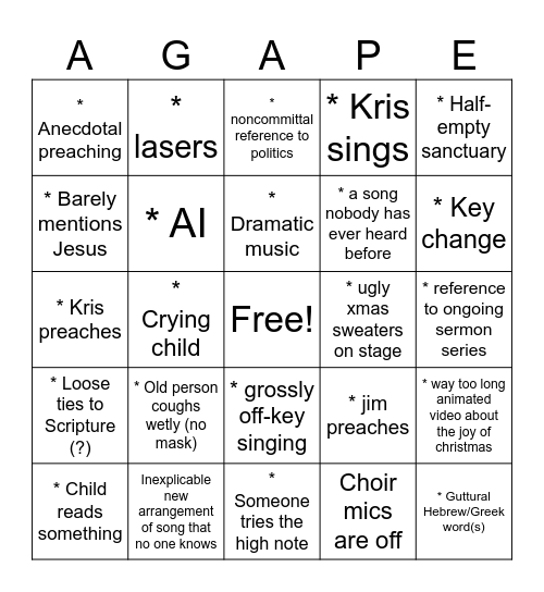 BAUCOM BINGO Card
