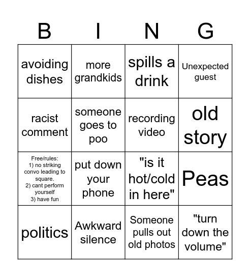 LAMARTINA CHRISTMAS Bingo Card