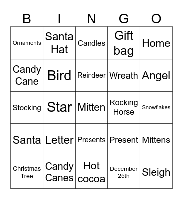 Festive Bingo Card
