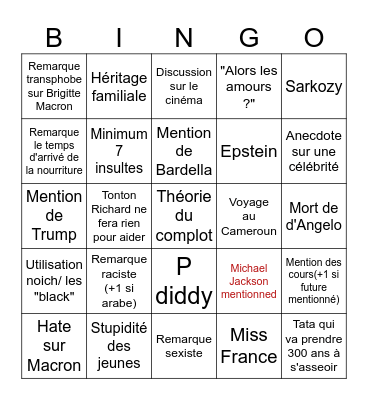 XMAS BINGO Card