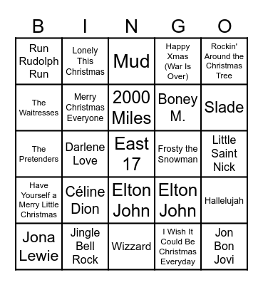 Christmas Bingo Card