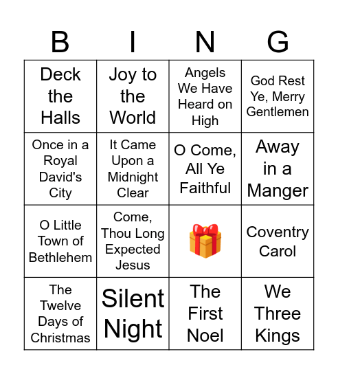Classic Christmas Carols Bingo Card