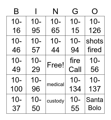 Christmas Bingo Card