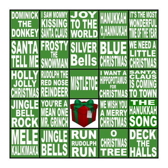 JINGLE BINGO Card