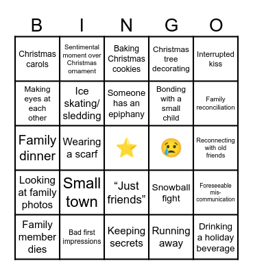 Hallmark Bingo Card