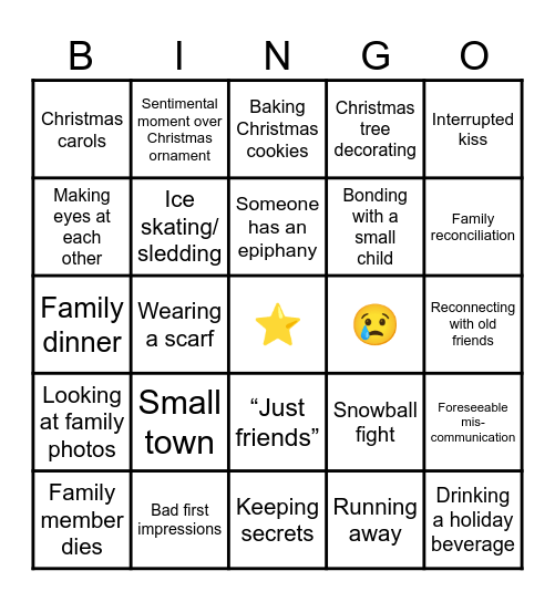 Hallmark Bingo Card