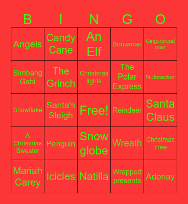 Christmas BINGO Card