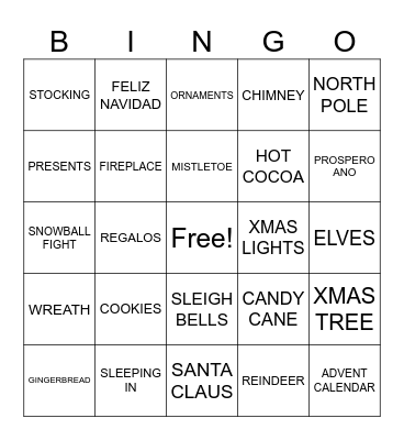 CHRISTMAS BINGO Card