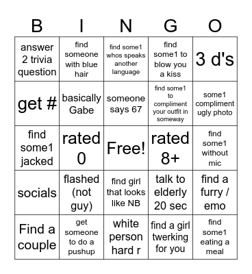 OME.tv BINGO Card