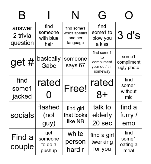 OME.tv BINGO Card